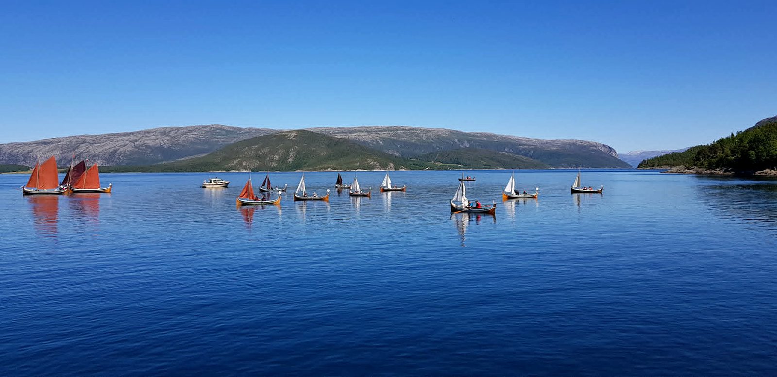 Nordlandsregatta traditional boats Bindal